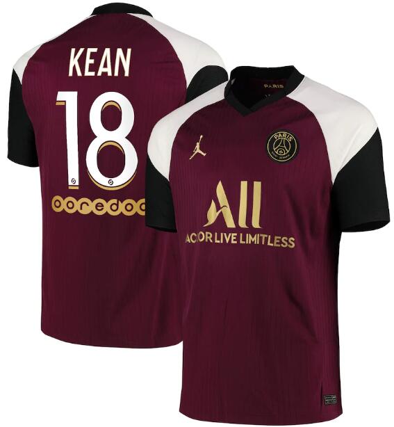 PSG Football Kit Third Soccer Jersey Kean 18 2020/21